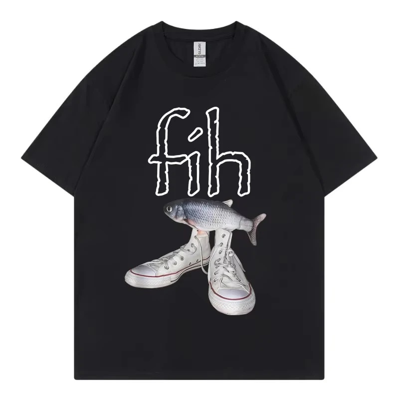 Badminton Meme - Divertenti T-shirt con Grafica di Pesci