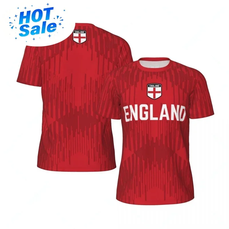 Badminton England - Maglietta da Calcio Inglese per Uomo,