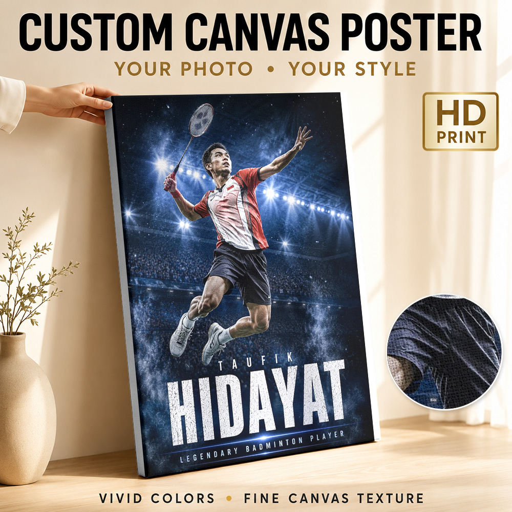 Badminton Legend - Poster su Tela di Taufik Hidayat,