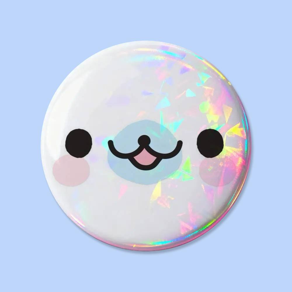 CUTE M-Mamegoma Seal Meme Badg - Badminton Meme recensione e prezzo